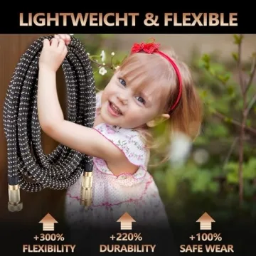 75 ft Expandable Garden Hose, Lightweight & Durable