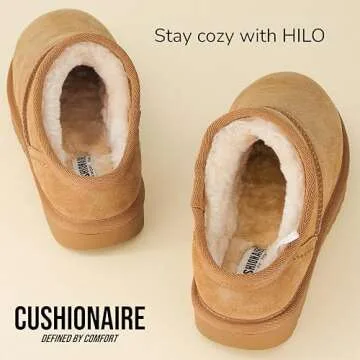 CUSHIONAIRE Suede Slip-On Slippers for Women