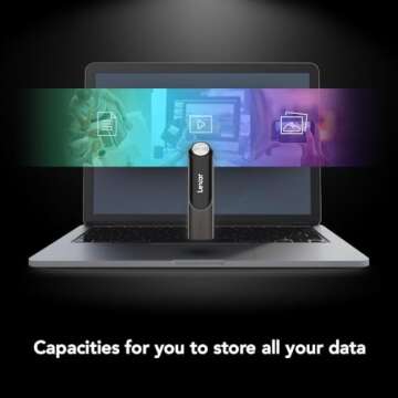 Lexar USB 3.2 Flash Drive - 128GB P30, Fast Storage