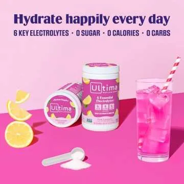 Ultima Replenisher Electrolyte Mix Pink Lemonade 90 Servings