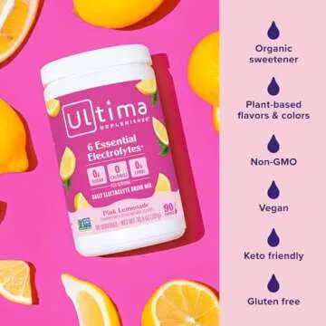Ultima Replenisher Electrolyte Mix Pink Lemonade 90 Servings
