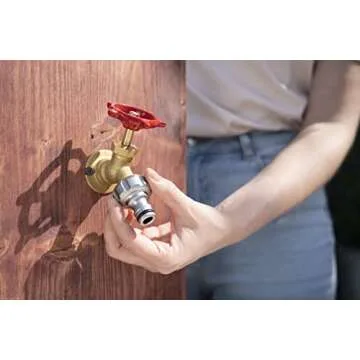 Gardena (39042-M Heavy Duty 4 Piece Premium Metal Quick Connector Garden Hose Starter Set - Quick Connect Water Fittings and Accessories in Seconds. Includes Male and Female Leak Free adapters