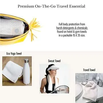 Organic Cotton Bamboo Viscose Face Towel Luxury Care for Sensitive Skin & Natural Hair Drying Made in USA Ultra Soft Absorbent Eco Travel 15 X 35