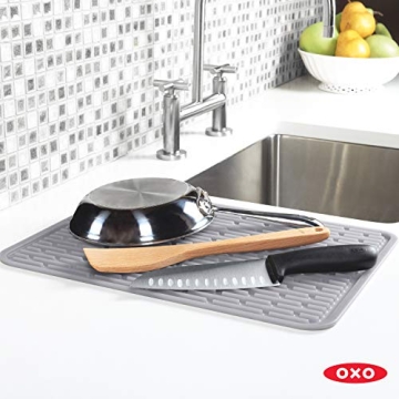 OXO Good Grips Large Silicone Drying Mat Gray for Kitchen