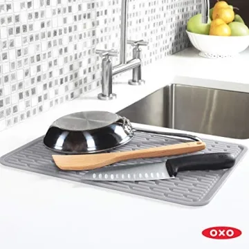 OXO Good Grips Large Silicone Drying Mat Gray for Kitchen