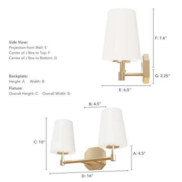 Hunter Fan Company 19880 Nolita Vanity Lighting, Alturas Gold
