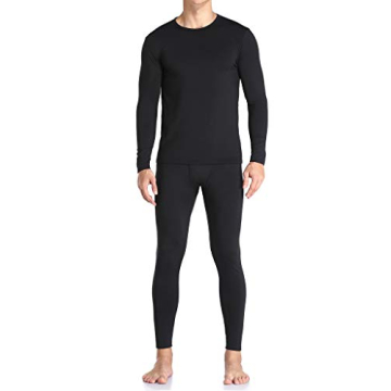 WEERTI Men's Thermal Underwear Set: Fleece Lined Long Johns for Cold Weather Comfort