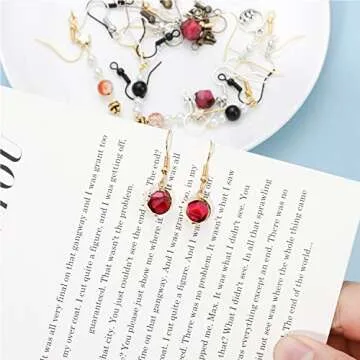 AGCFABS 350pcs 20×17mm 7 Color Earring Hooks Hypo-allergenic Ear Wires Fish Hooks with a Transparent Plastic Box Jewelry Findings for DIY Jewelry Making (350)