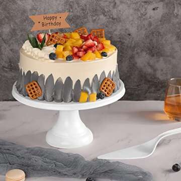 Round Cake Stand 9.84 Inch with Spatula - Eco-Friendly Dessert Display