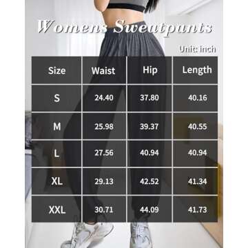 ASIMOON Grey Sweatpants Soft Stretch Womens Joggers Comfy Exercise Workout Lounge Harem Pants with Pockets