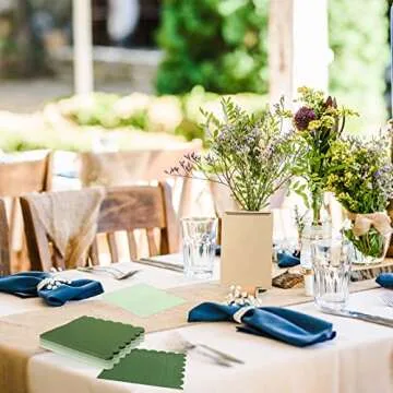 Whaline 200 Pack Green Cocktail Napkins for Parties