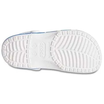 Crocs Unisex Classic American Flags Clogs, White/Multi, 10 Men/12 Women