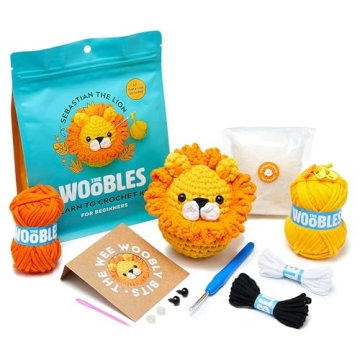 The Woobles Beginners Crochet Kit with Easy Peasy Yarn as seen on Shark Tank - with Step-by-Step Vid...