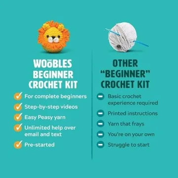 The Woobles Beginner's Crochet Kit - Sebastian the Lion