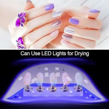 Kalolary 2 Set Acrylic Press on Nail Stand Nail Art Holder Practice Display Stand with Reusable Adhesive Putty, Magnetic Nail Art Tips Holders Training Fingernail DIY for Painting Nails(Gold & Silver)