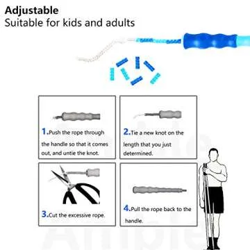Amble Adjustable Soft Beaded Jump Rope for All Ages