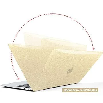 Anban Compatible with MacBook Pro 13 inch Case 2024 2023 2022 M2, 2021 2020-2016 A2338 M1 A2251 A2289 A2159 A1989 A1706 A1708, Glitter Hard Shell Case + Keyboard Cover + Screen Protector, Bling Gold