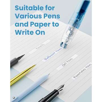 Four Candies 4PCS Refillable Retractable White Out Correction Tape, Colorful Mini Aesthetic Pen Shaped Quick Dry Easy to Use Cute White Out with 4 Extra Refills for Students School Office Supplies