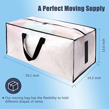 Large Moving Storage Bags with Zippers & Handles
