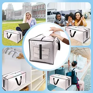 Large Moving Storage Bags with Zippers & Handles