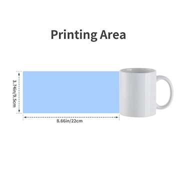 Craft Express 11 OZ Sublimation Coffee Mugs Ceramic White-Photo Mugs Cups Bulk Perfect for Easy Mug Press Crafting-Individually Packaged Set of 6