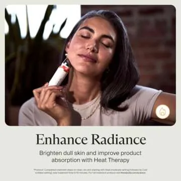 TheraFace Depuffing Wand – Cold and heat skincare treatment to depuff and glow; beauty wand, face roller and eye massager for dark circles and radiant skin, White