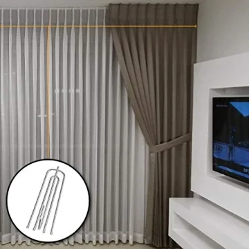 Stainless Steel Curtain Pleater Hooks - 30 Pack for Stylish Draping