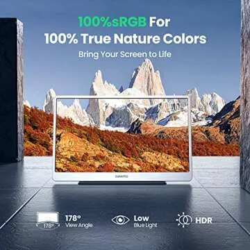 SVANTTO Portable Monitor [2023 Latest] FHD 15.6'' Portable Screen for Laptop 400Nits Brightness Trav...