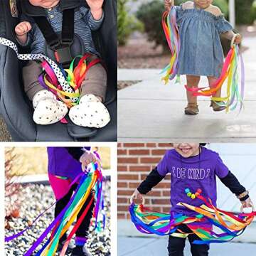 MERCO Rainbow Streamers Hand Kites for Kids Outdoor Fun