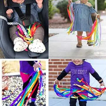 MERCO Rainbow Streamers Hand Kites for Kids Outdoor Fun