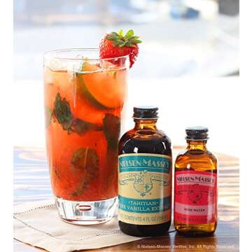 Nielsen-Massey Rose Water for Baking, Cooking and Drinks, 2 Ounce Bottle