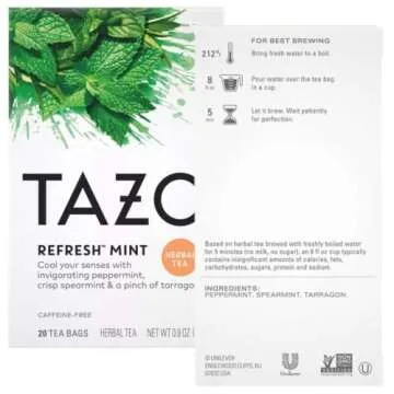 Herbal Tea Variety 4-Pack of Elderberry Blackberry, Juniper Mint Honey, Prickly Pear Cactus, Refresh Mint Bundled with Mints