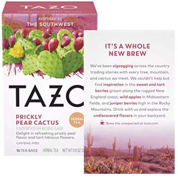 Herbal Tea Variety 4-Pack of Elderberry Blackberry, Juniper Mint Honey, Prickly Pear Cactus, Refresh Mint Bundled with Mints