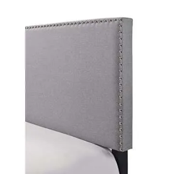 Crown Mark Erin Upholstered Panel Bed in Gray, Full