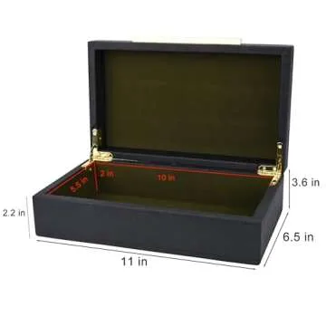 XIGEXIGE Small Black Shagreen box Faux Leather Decorative Box,Keepsake And Memory Storage Decorative Boxes with Lids for Modern Home Decor Jewelry Box Organizer
