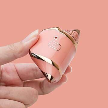 Bqepe for Kia Key Fob Cover Keychain Fit for Kia Ceed Cerato Forte NIRO Seltos Sorento Soul Sportage Telluride Smart Key Shell Case (Rose pink)