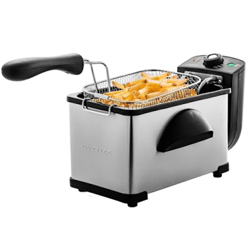 OVENTE Deep Fryer 2L Capacity, 1500W Adjustable Temperature