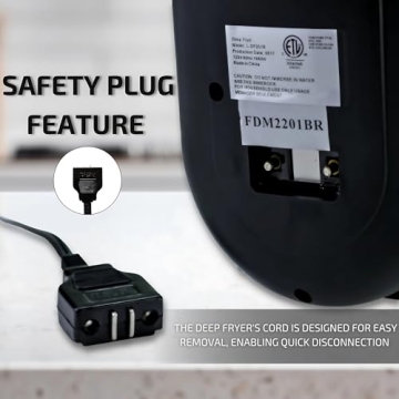 OVENTE Deep Fryer 2L Capacity, 1500W Adjustable Temperature