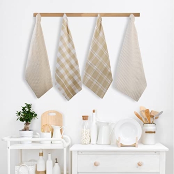 Premium Cotton Kitchen Towels - Pack of 4