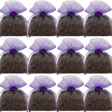 Zziggysgal Beautiful Lavender Filled Sachets - Freshly harvested and Dried - 12 Pack