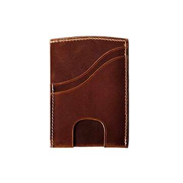 Ladderback minimalist, slim, front pocket, Leather Wallet, Gavin 2.0, Tan