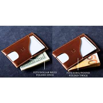 Ladderback minimalist, slim, front pocket, Leather Wallet, Gavin 2.0, Tan