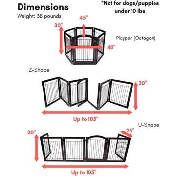 BIRDROCK HOME Indoor Dog Pet Gate with Door - 6 Panel - 30 Inch Tall - Enclosure Kennel Pet Puppy Safety Fence Pen Playpen - Durable Wooden and Wire - Folding Z Shape Free Standing (Espresso)