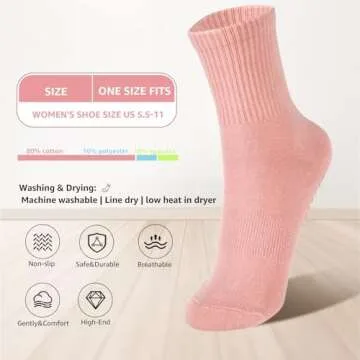 Ivyhouse Pilates Grip Socks for Women - Non-Slip & Comfortable