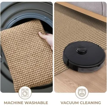 KOZYFLY Boho Rug 2x3 ft Washable Non-Slip Cotton Rug