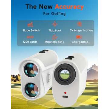 Top Golf Rangefinder with Slope - 1200 Yard Laser for Golf & Hunting