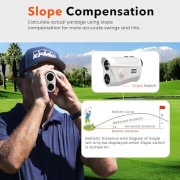 High-Precision Golf Rangefinder with Slope for All