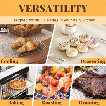 Cooling Racks - Stainless Steel Baking Rack Set - 2 Pack - Dishwasher Safe