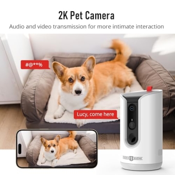 PARIS RHÔNE Pet Camera with Treat Dispenser and Night Vision