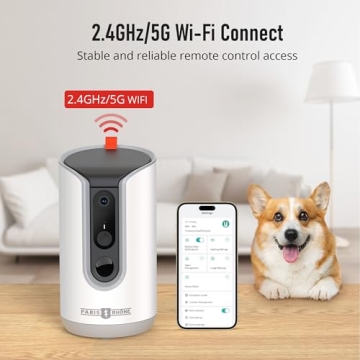 PARIS RHÔNE Pet Camera with Treat Dispenser and Night Vision